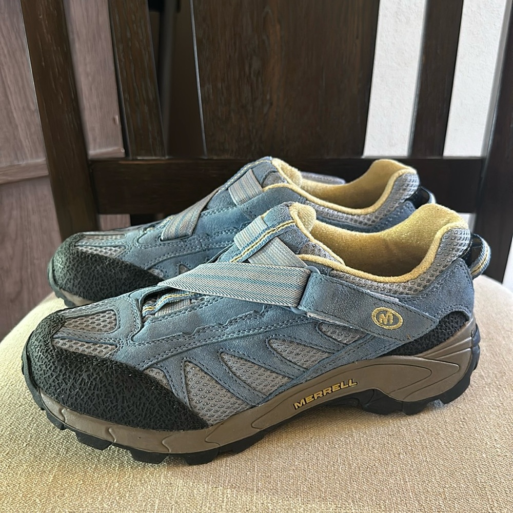 Merrell Kids Blue and Yellow Slip-On Trail Shoes